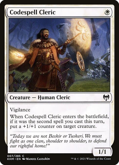 Codespell Cleric from Kaldheim (Common)