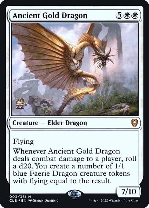 Ancient Gold Dragon from Battle for Baldur's Gate Promos (Mythic)