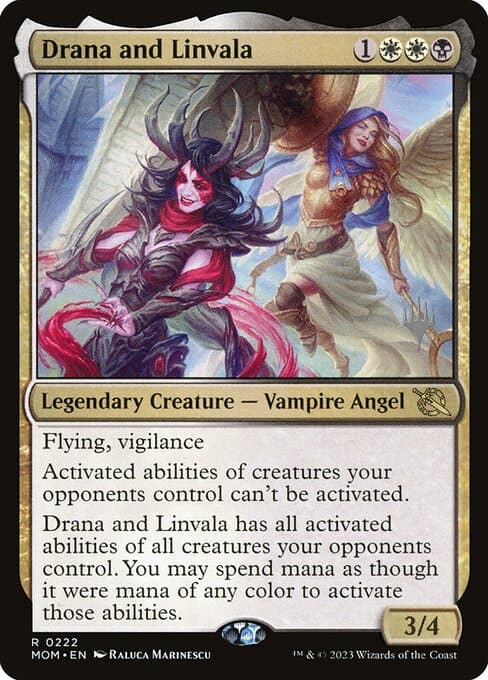 Drana and Linvala from March of the Machine Promos (Rare)