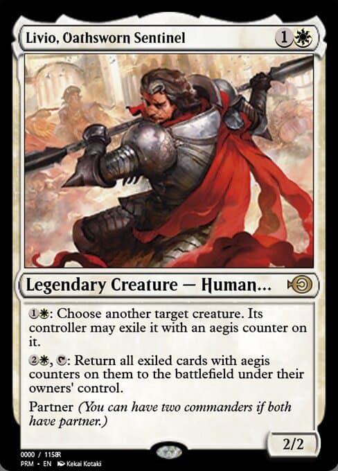 Livio, Oathsworn Sentinel from Magic Online Promos (Rare)