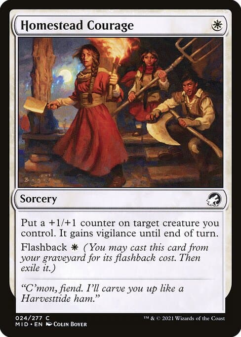 Homestead Courage from Innistrad: Midnight Hunt (Common)