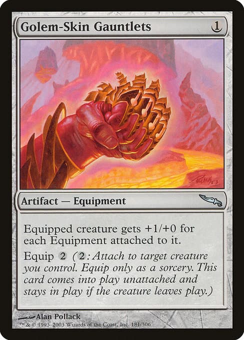 Golem-Skin Gauntlets from Mirrodin (Uncommon)