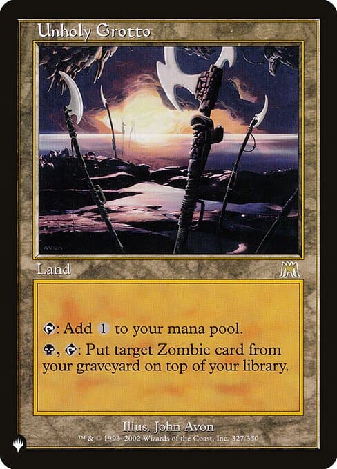 Unholy Grotto from The List (Rare)