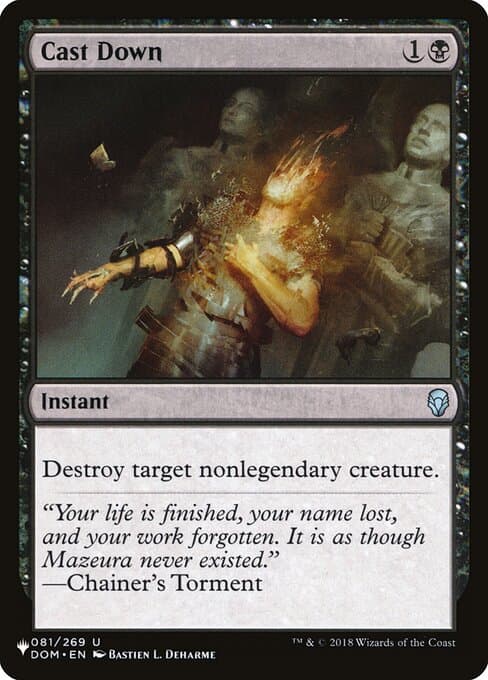 Cast Down from The List (Uncommon)
