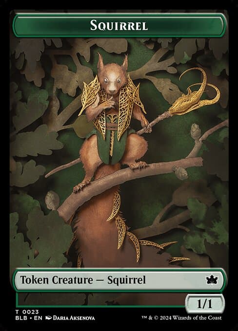 Squirrel from Bloomburrow Tokens (Common)