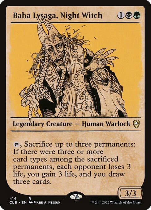 Baba Lysaga, Night Witch from Commander Legends: Battle for Baldur's Gate (Rare)