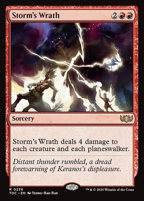 Storm's Wrath from Tarkir: Dragonstorm Commander (Rare)