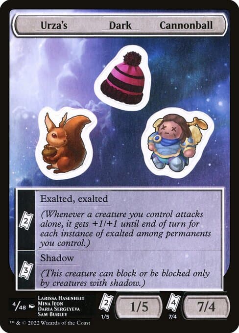 Urza's Dark Cannonball from Unfinity Sticker Sheets (Common)