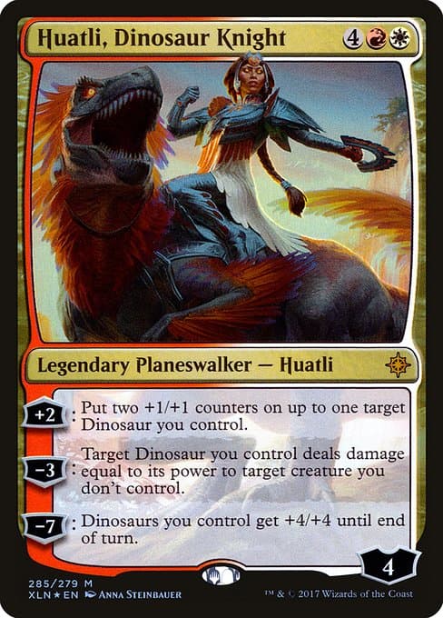 Huatli, Dinosaur Knight from Ixalan (Mythic)