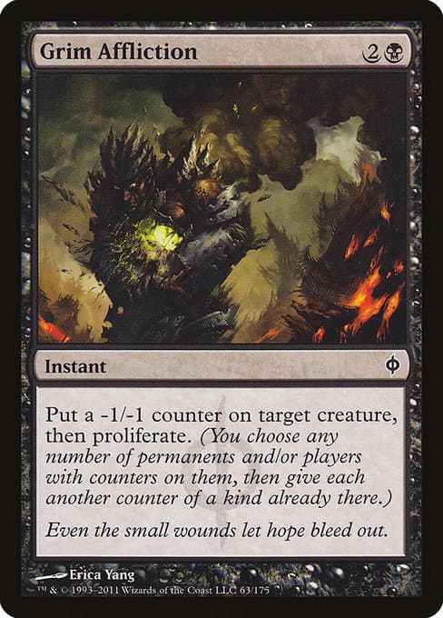 Grim Affliction from New Phyrexia (Common)