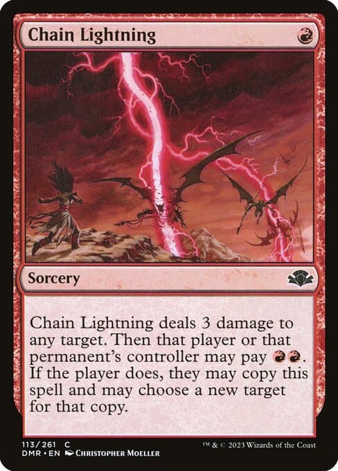 Chain Lightning from Dominaria Remastered (Common)