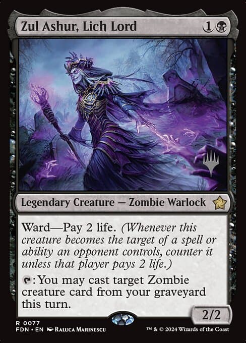 Zul Ashur, Lich Lord from Foundations Promos (Rare)