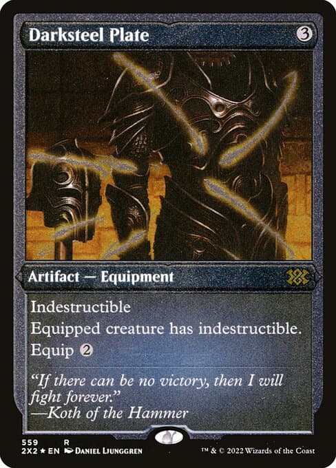 Darksteel Plate from Double Masters 2022 (Rare)