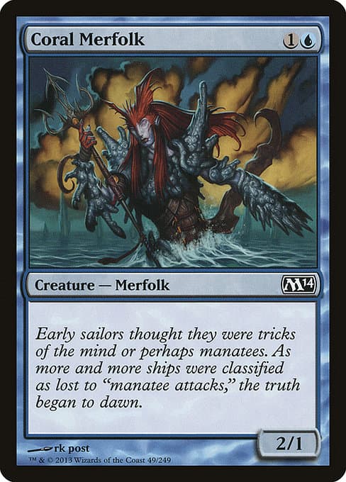 Coral Merfolk from Magic 2014 (Common)