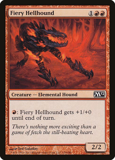 Fiery Hellhound from Magic 2012 (Common)