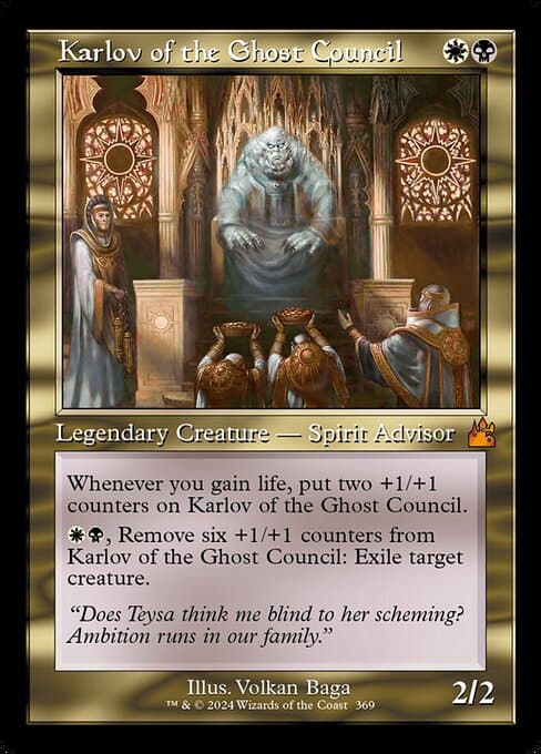 Karlov of the Ghost Council from Ravnica Remastered (Mythic)
