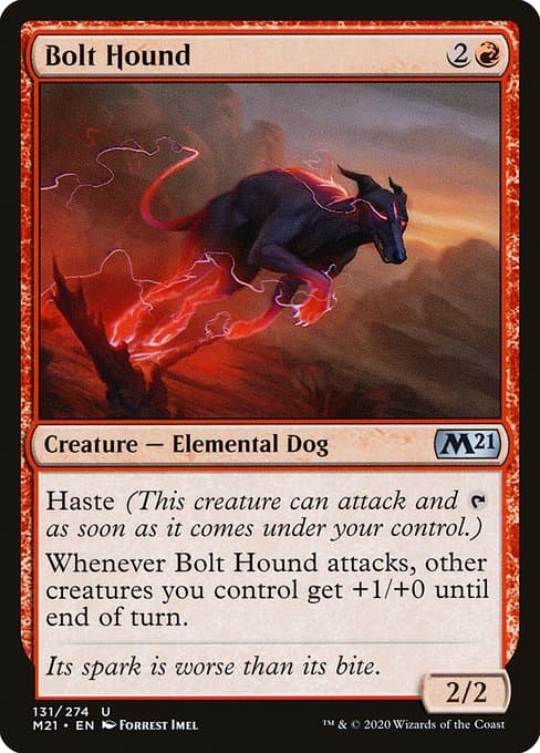 Bolt Hound from Core Set 2021 (Uncommon)