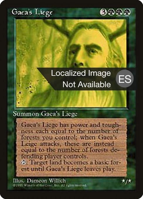 Gaea's Liege from Fourth Edition Foreign Black Border (Rare)