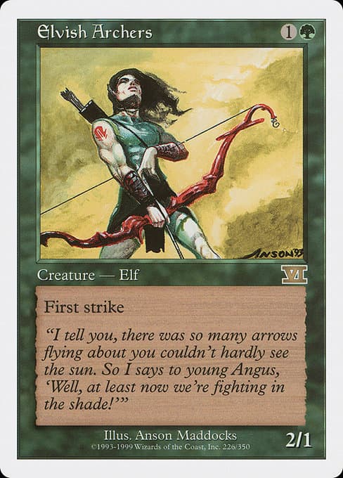 Elvish Archers from Classic Sixth Edition (Rare)