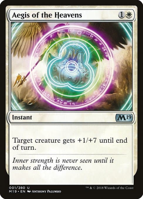 Aegis of the Heavens from Core Set 2019 (Uncommon)