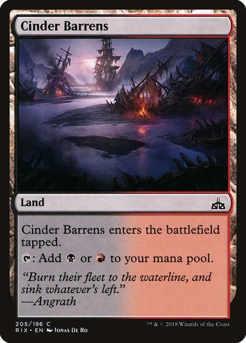 Cinder Barrens from Rivals of Ixalan (Common)