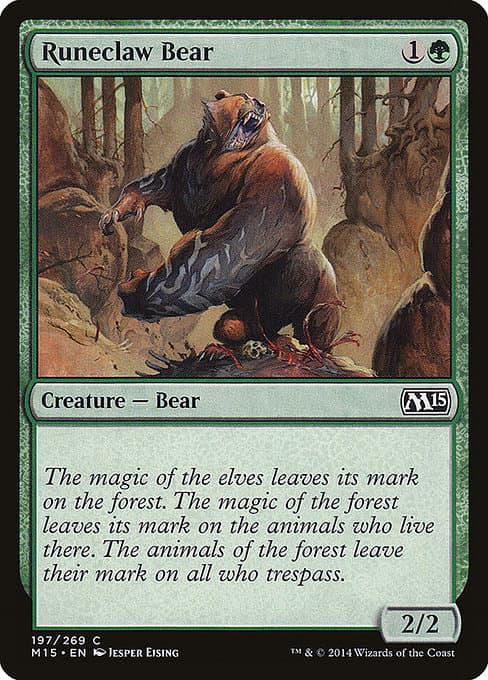 Runeclaw Bear from Magic 2015 (Common)