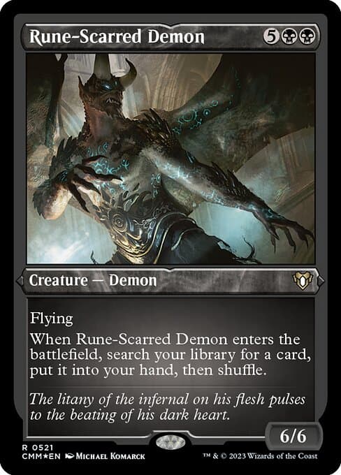 Rune-Scarred Demon from Commander Masters (Rare)