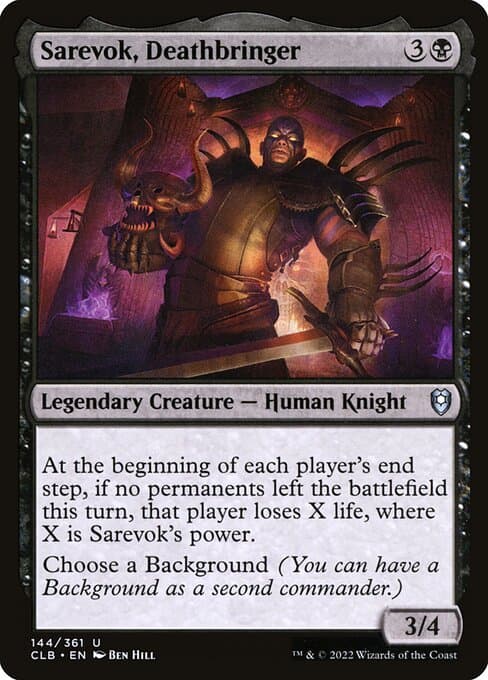Sarevok, Deathbringer from Commander Legends: Battle for Baldur's Gate (Uncommon)
