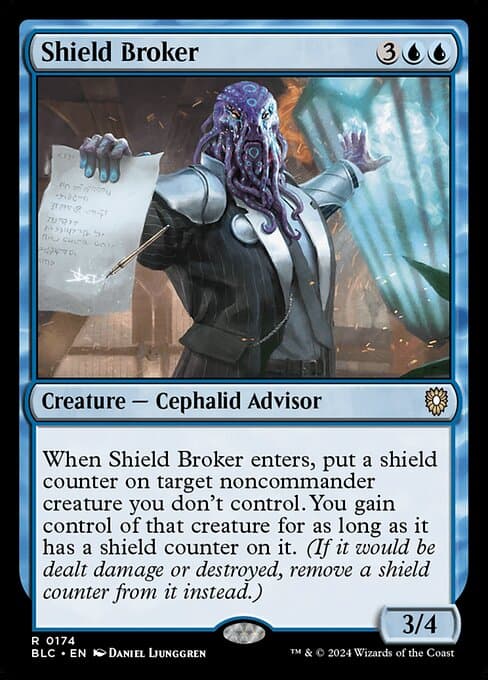 Shield Broker from Bloomburrow Commander (Rare)