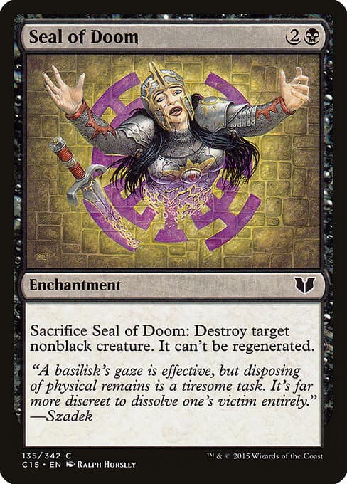 Seal of Doom from Commander 2015 (Common)