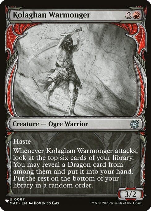 Kolaghan Warmonger from The List (Uncommon)