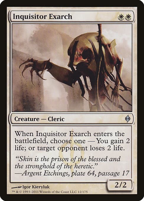 Inquisitor Exarch from New Phyrexia (Uncommon)