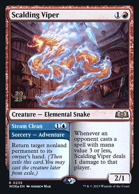 Scalding Viper // Steam Clean from Wilds of Eldraine Promos (Rare)