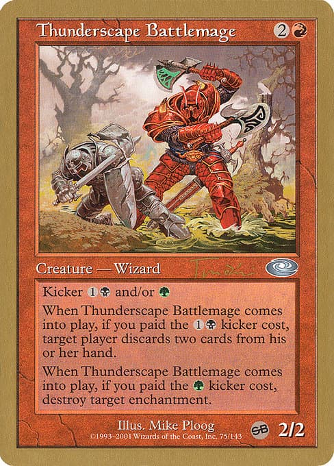 Thunderscape Battlemage from World Championship Decks 2001 (Uncommon)