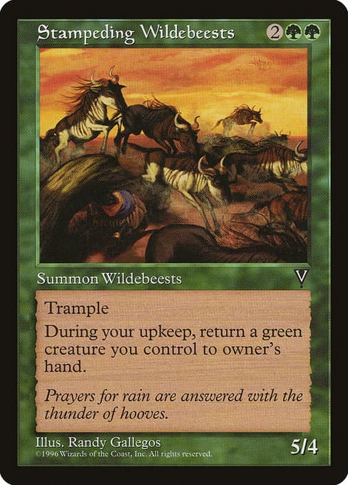 Stampeding Wildebeests from Visions (Uncommon)