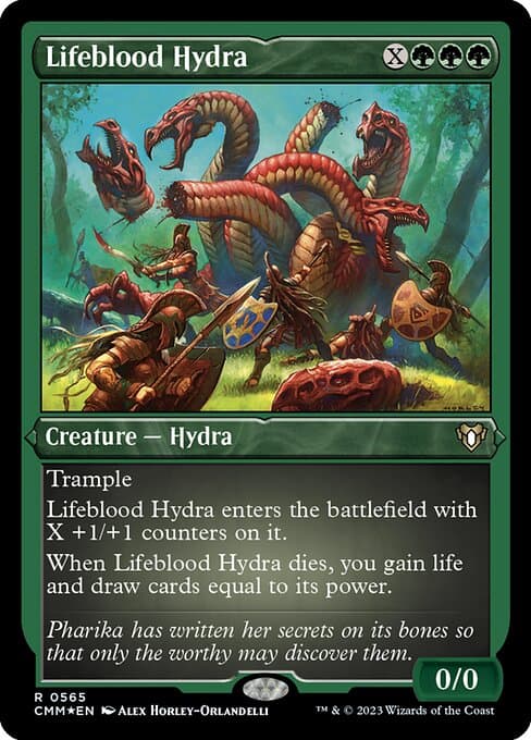 Lifeblood Hydra from Commander Masters (Rare)