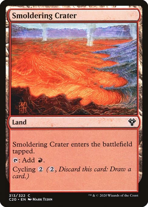 Smoldering Crater from Commander 2020 (Common)