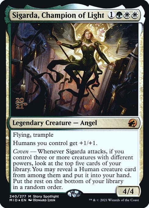 Sigarda, Champion of Light from Innistrad: Midnight Hunt Promos (Mythic)