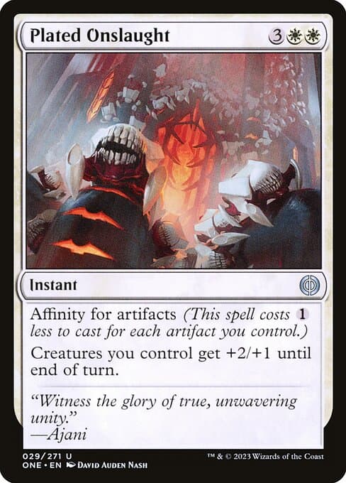 Plated Onslaught from Phyrexia: All Will Be One (Uncommon)