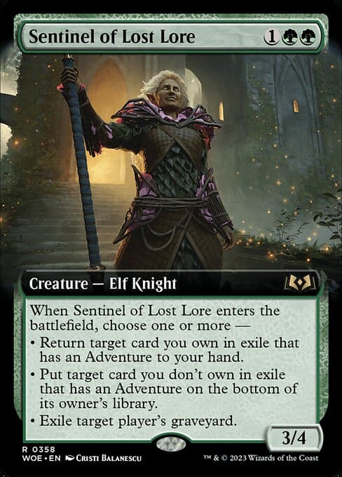 Sentinel of Lost Lore from Wilds of Eldraine (Rare)