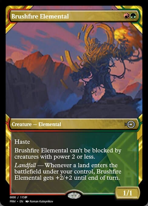 Brushfire Elemental from Magic Online Promos (Uncommon)