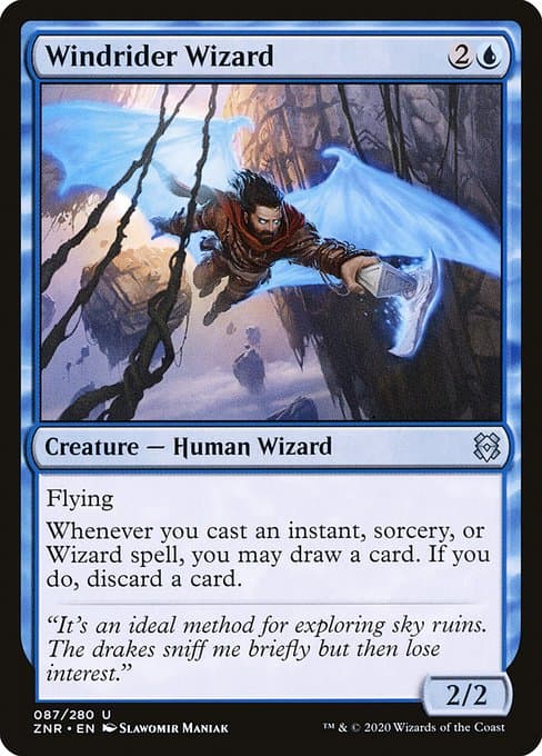 Windrider Wizard from Zendikar Rising (Uncommon)