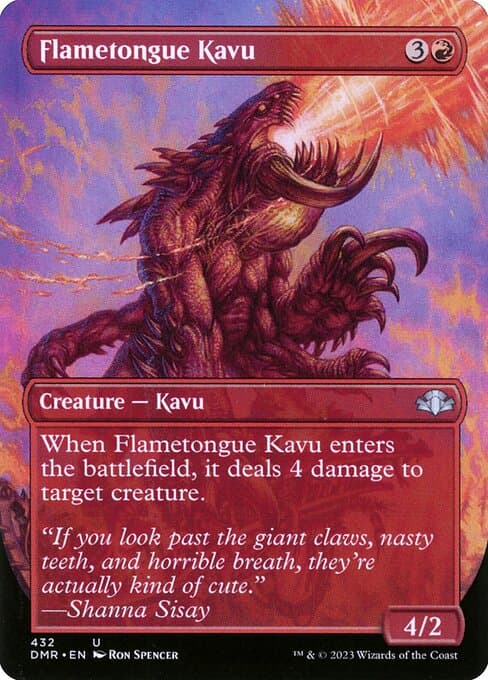 Flametongue Kavu from Dominaria Remastered (Uncommon)