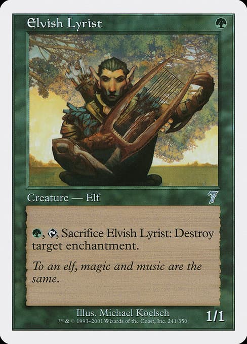 Elvish Lyrist from Seventh Edition (Uncommon)
