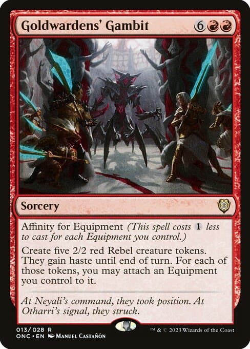 Goldwardens' Gambit from Phyrexia: All Will Be One Commander (Rare)