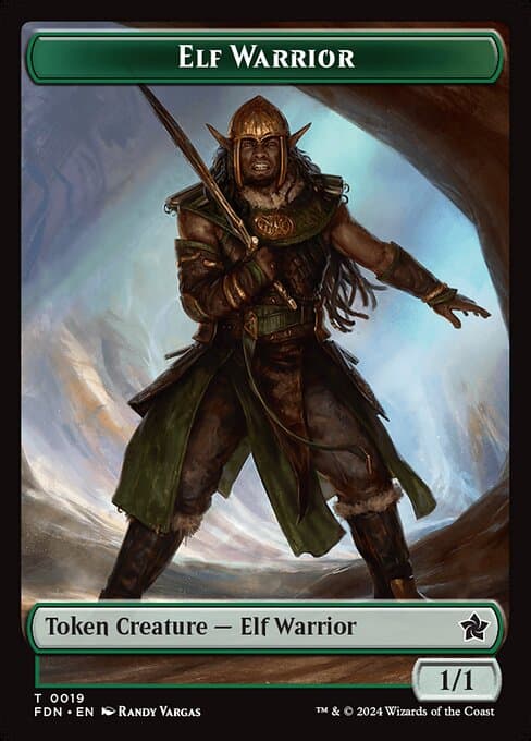 Elf Warrior from Foundations Tokens (Common)