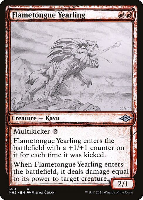 Flametongue Yearling from Modern Horizons 2 (Uncommon)