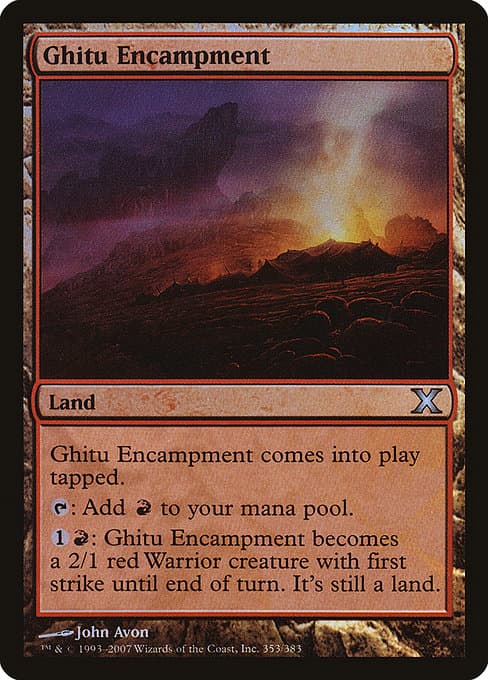 Ghitu Encampment from Tenth Edition (Uncommon)