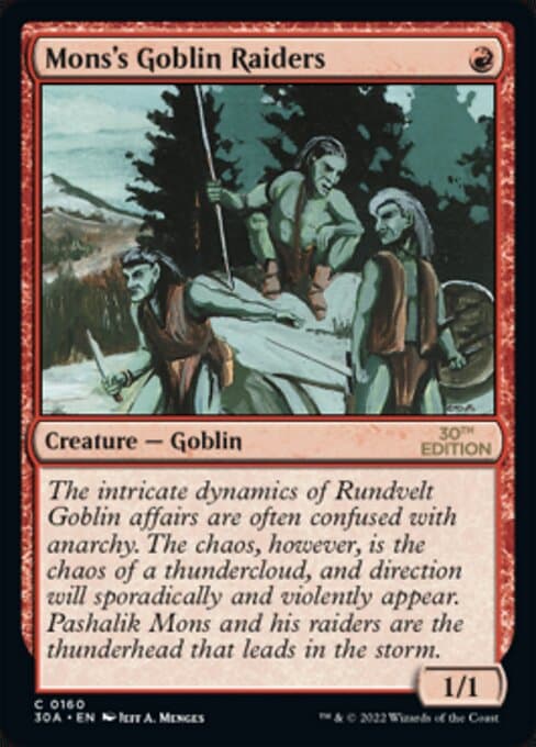 Mons's Goblin Raiders from 30th Anniversary Edition (Common)