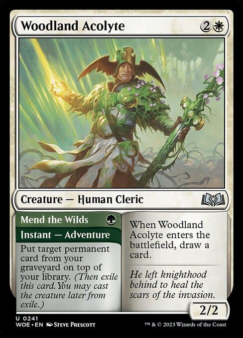 Woodland Acolyte // Mend the Wilds (Uncommon)